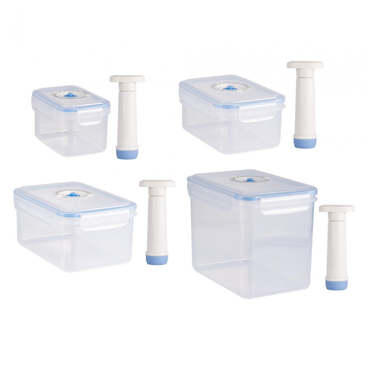 Set de 3 Boîtes de Conservation Sous Vide avec Pompe Manuelle