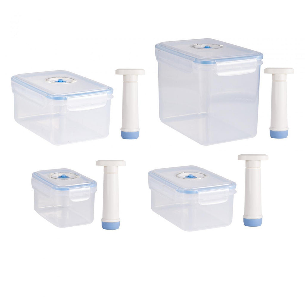 Set de 3 Boîtes de Conservation Sous Vide avec Pompe Manuelle