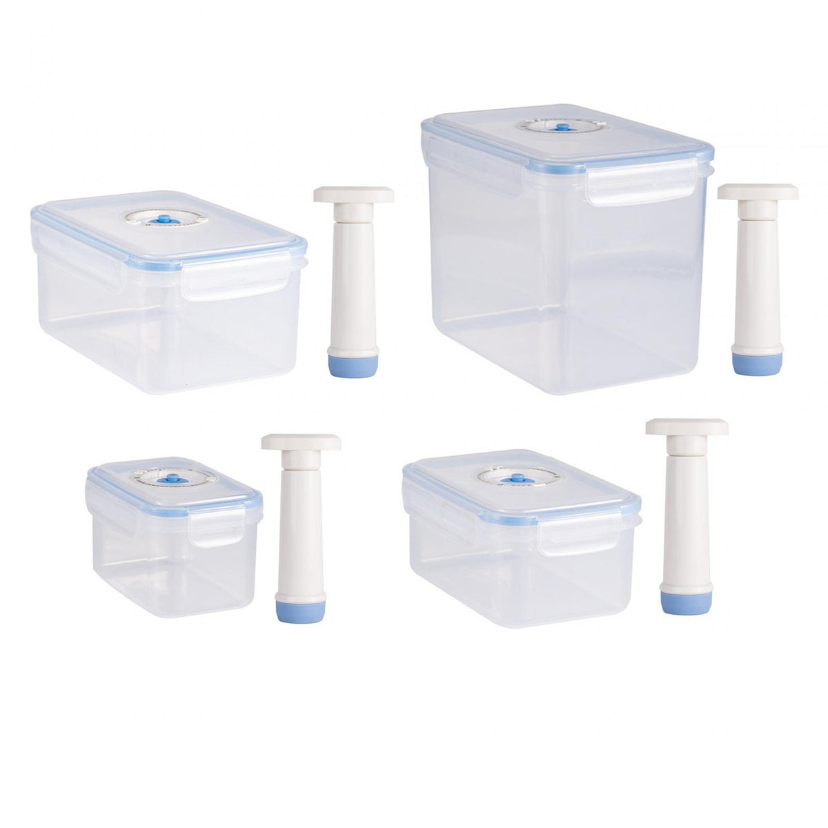 Set de 3 Boîtes de Conservation Sous Vide avec Pompe Manuelle